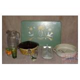 Pottery Casserole, Pitcher, Covered Baking Dish