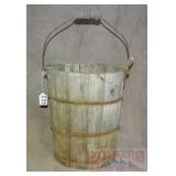 Primitive Wooden Bucket.