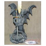 Composition Standing Dragon W/ Sword Figurine.