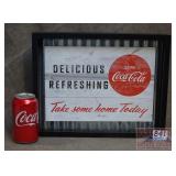 Vintage Style Galvanized Coca-Cola Sign.