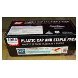 Plastic cap & Staple Pack