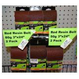 Sanding Belts - 12 Gator Power Red Resin Sanding B