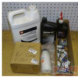 Air compressor couplers, filter, oil etc.