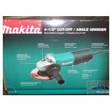 Makita 4 1/2" Cut off angle grinder in case