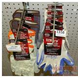 10 pr. Gloves - 2 leather, 2 split leather palm, 3