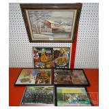 Artwork - Country scene oil on canvas print, 20"16