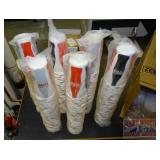 Coca Cola Trademark 32oz cups, 6 sleeves & lids, a