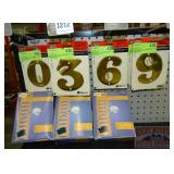 3 flex neck magnifiers & 8-4" solid brass Numbers,