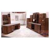 Bertch Co. Rustic Hickory Display Cabinets.