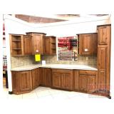 Kemper Co. Rustic Alder Display Cabinets.