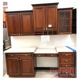 Kemper-Herrington Cherry Finish Display Cabinets.