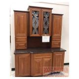 Kemper-Kingston Cherry Finish Display Cabinets.