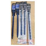 NEW - Wedge Bits - (2) Powers 1/2x10", (3) Rawl 1/