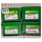 (4) BOXES OF ZINC CARRIAGE BOLTS - (2) 100ct 3/8-1