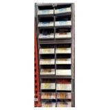 BANK OF BOLT BINS & CONTENTS -  Wallboard hangers