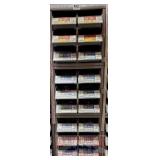 BANK OF BOLT BINS & CONTENTS - Grade 8 hex nuts, f