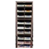 BANK OF BOLT BINS &  CONTENTS - Steel zinc full th