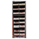 BANK OF BOLT BINS & CONTENTS - Steel zinc washers.