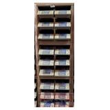 1 1/2 BANKS OF BOLT BINS & CONTENTS - Steel zinc m