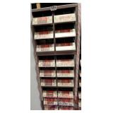 BANK OF BOLT BINS & CONTENTS - Zinc steel screws,