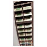 BANK OF BOLT BINS & CONTENTS - Brass Wood Screws,