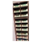 BANK OF BOLT BINS & CONTENTS - Zinc Wood Screws, v