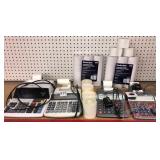 USED - 4 desk calculators (2 Casio, 1 Sharp, 1 Can