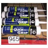 4 Red Devil Quick Grip adhesive 9oz, Powerful, per