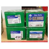 4 Boxes, Asst. Galvanzied Hex Bolts.