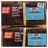 2-30 lb. Boxes of Grip Cap 1 1/2" Nails.