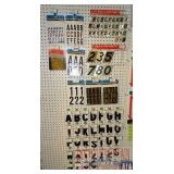 Assorted Stick-On Letters & Numbers.
