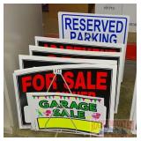 Assorted Signs W/ Wire Rack.