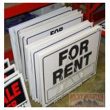 Assorted 19"X24" Signs W/ Racks.