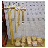 Assorted Wood Table Legs & Feet.