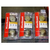 3 New Kwikset Deadbolts.