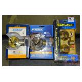 3 Assorted Schlage Deadbolts.