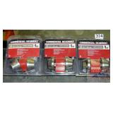 3 New Tell Commercial Deadbolts.