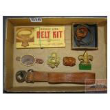 Vintage Boy scout Leather Belt, Kit & More