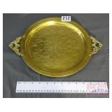 Hand Made Brass 2 Handled Plate