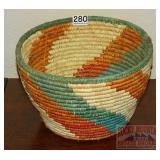 Hand Coiled Tri Colored Basket