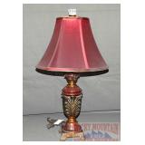 Cute Composition Table Lamp W/ Red Shade