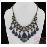 Western Style Blue Lapis Necklace.