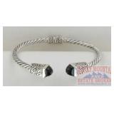 David Yurman Sterling & Onyx Cuff Bracelet.