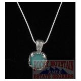 Brilliant Sterling & Natural Stone Pendant.