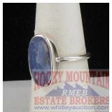 Beautiful Mine Cut Tanzanite & Sterling Ring, 8.5