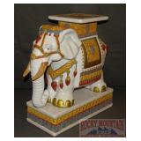 Neat Ceramic Elephant Plant Stand/Garden Bench