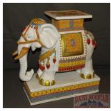 Neat Ceramic Elephant Plant Stand/Garden Bench