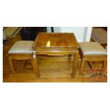 Thomasville Tea Table & 2 Benches