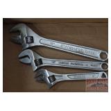 3 Asst. Adjustable Wrenches.