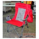 MM Oversized Folding Arm Chair W/ Bag, Red.